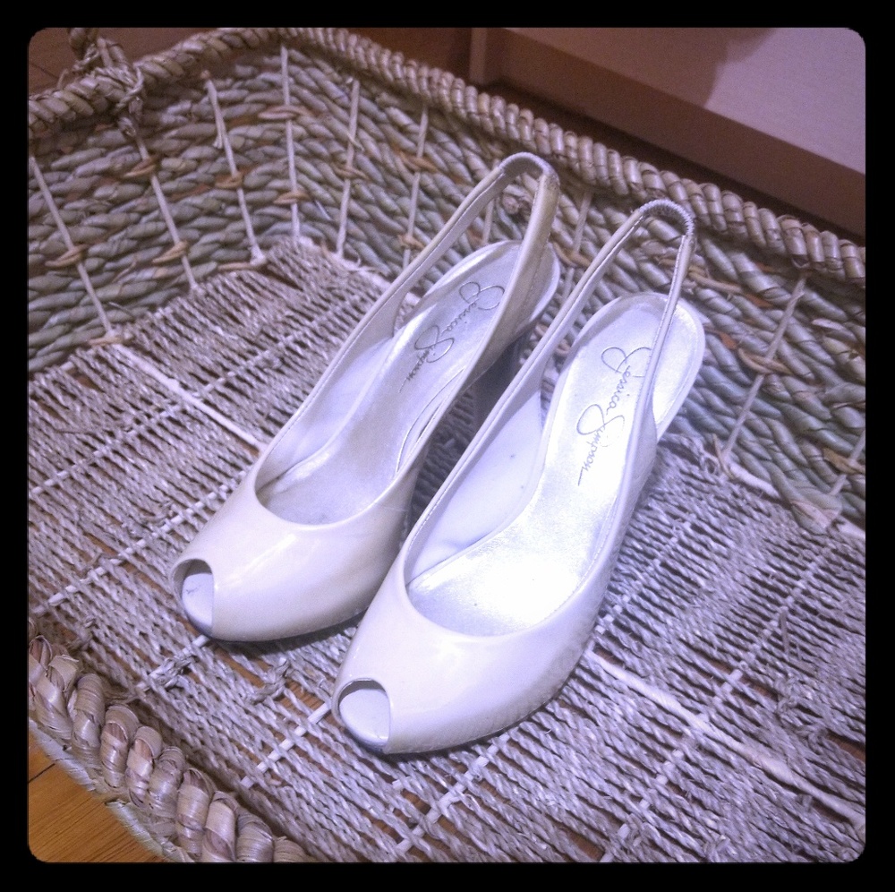 Jessica Simpson peep toe heels